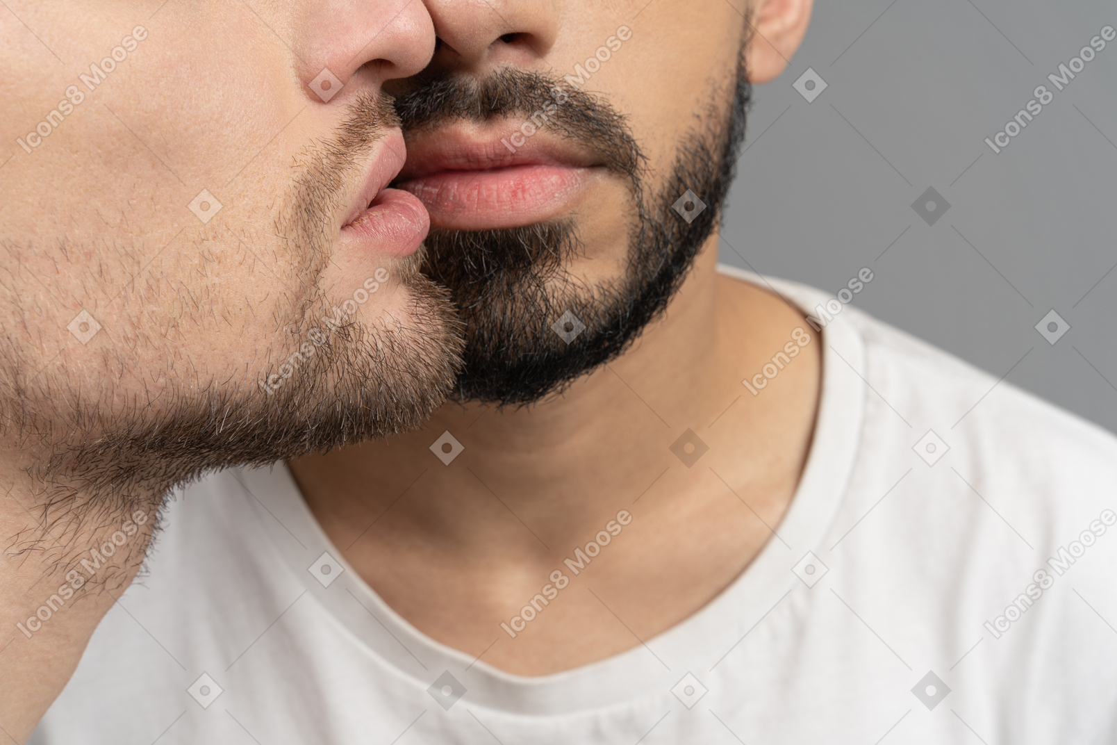 Close up of two gay men