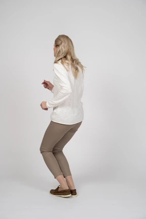 Woman in casual clothes standing