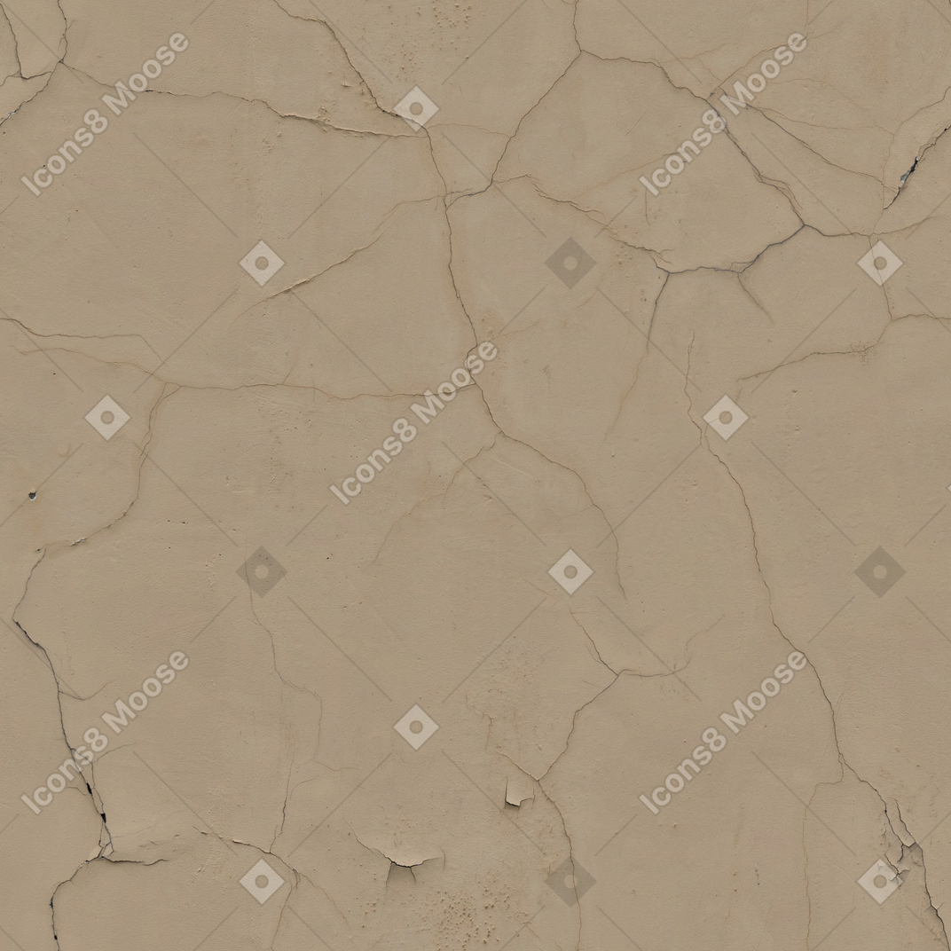 Mur de plâtre fissuré beige