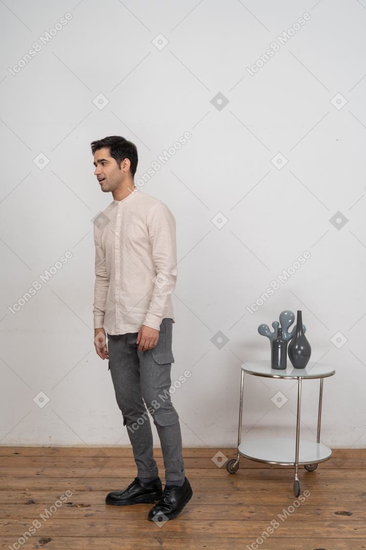 Man in shirt standing