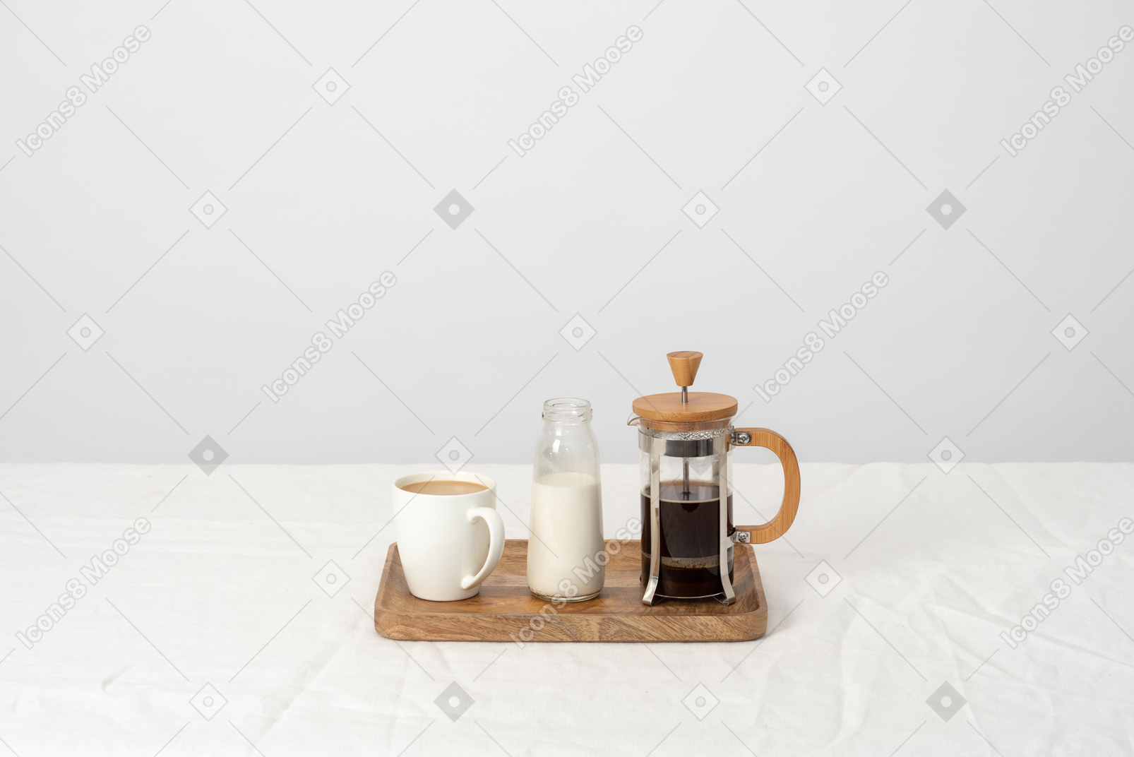 All elements needed for perfect cup of coffee