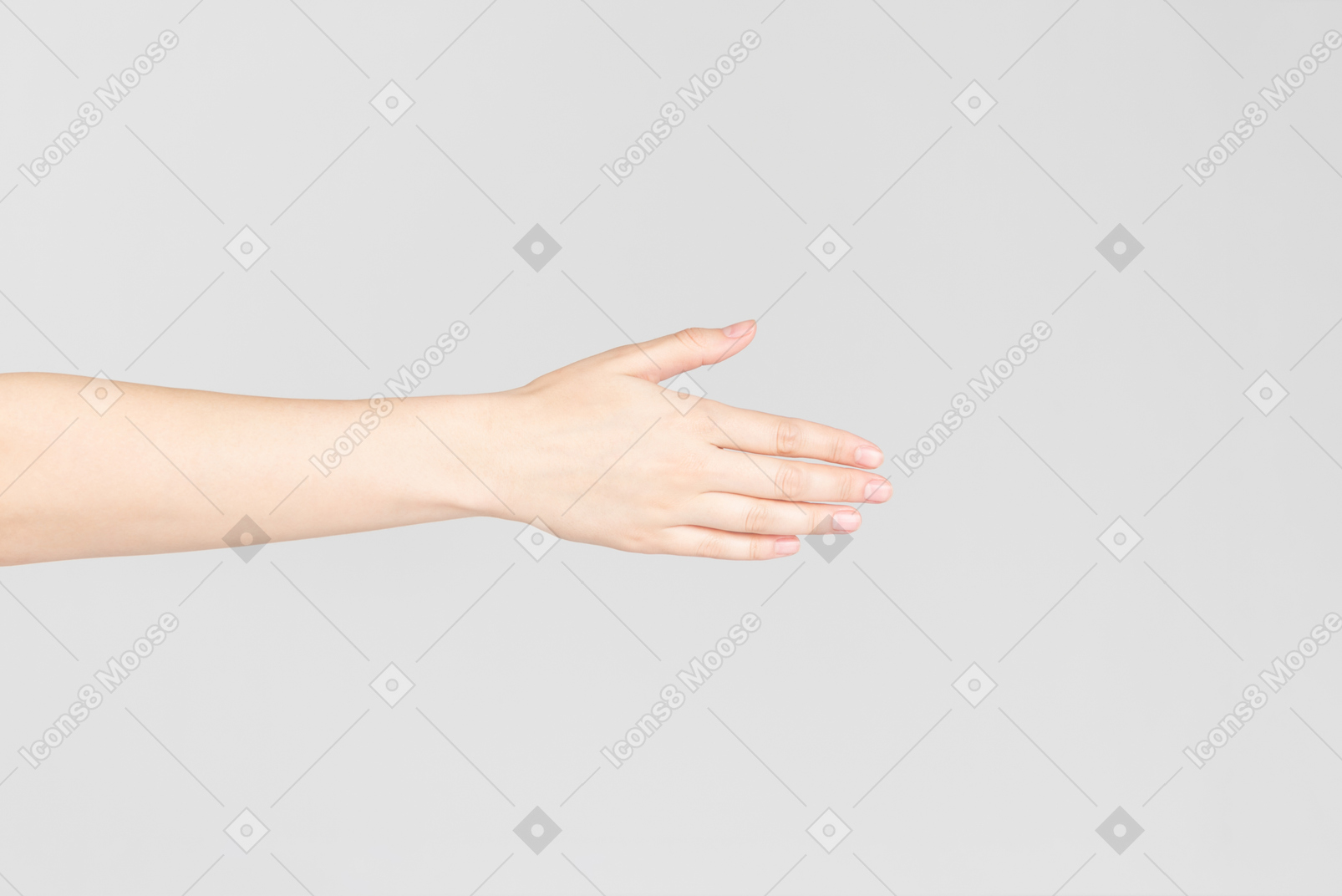 Side look of woman's hand