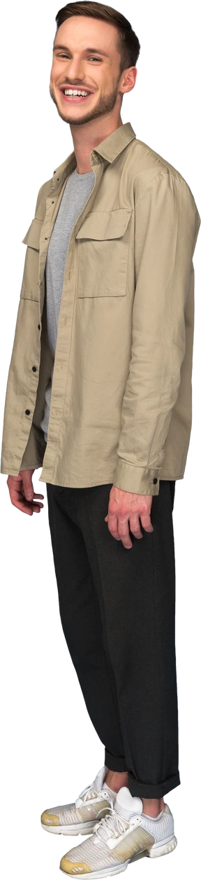 Young man looking at camera