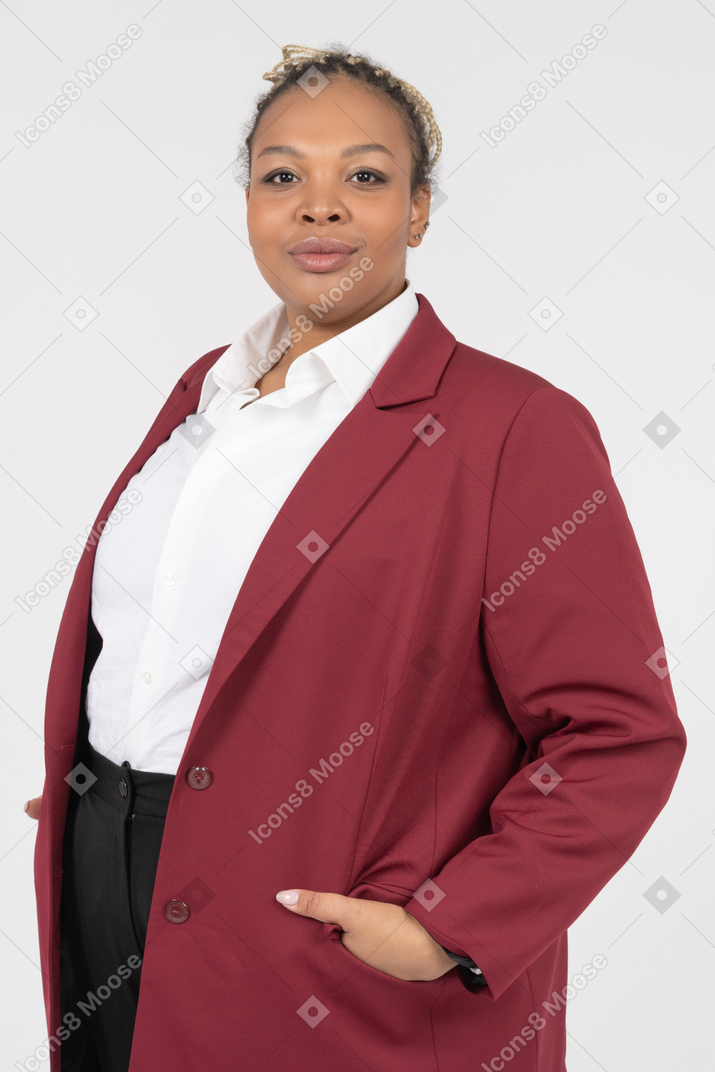 Portrait of a confident dark skinned female employee