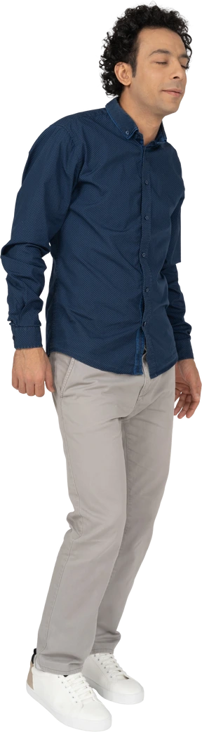 Front view of a man in casual clothes