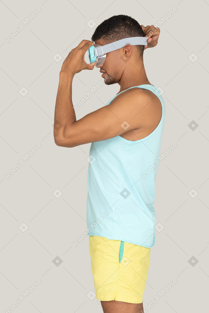 Man with a glass of water