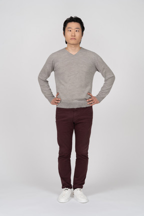 Man in casual clothes standing