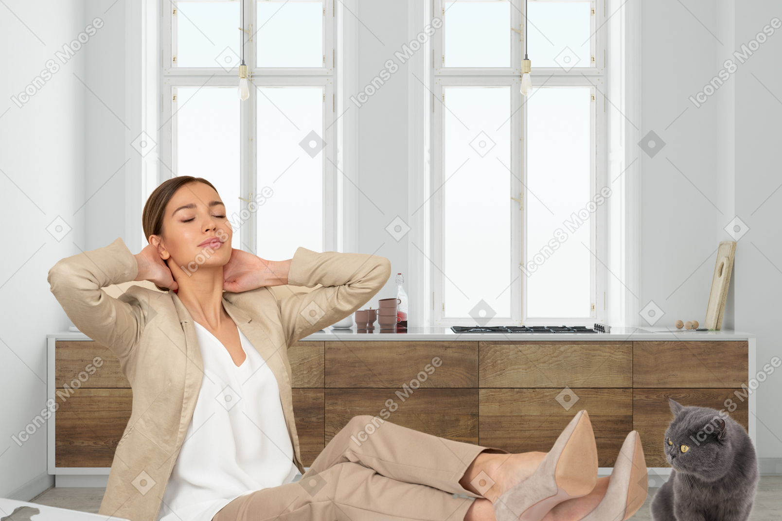 Man sitting on the couch and looking at camera