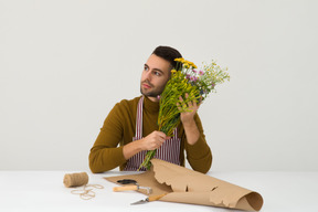 Arrangement de fleurs séchées