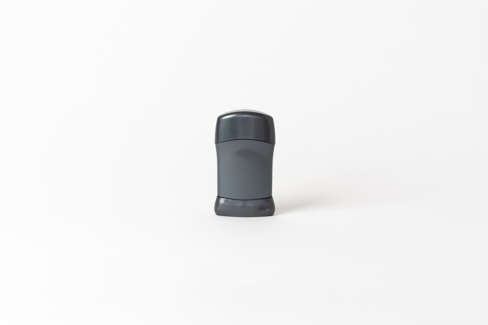 Black plastic deodorant container