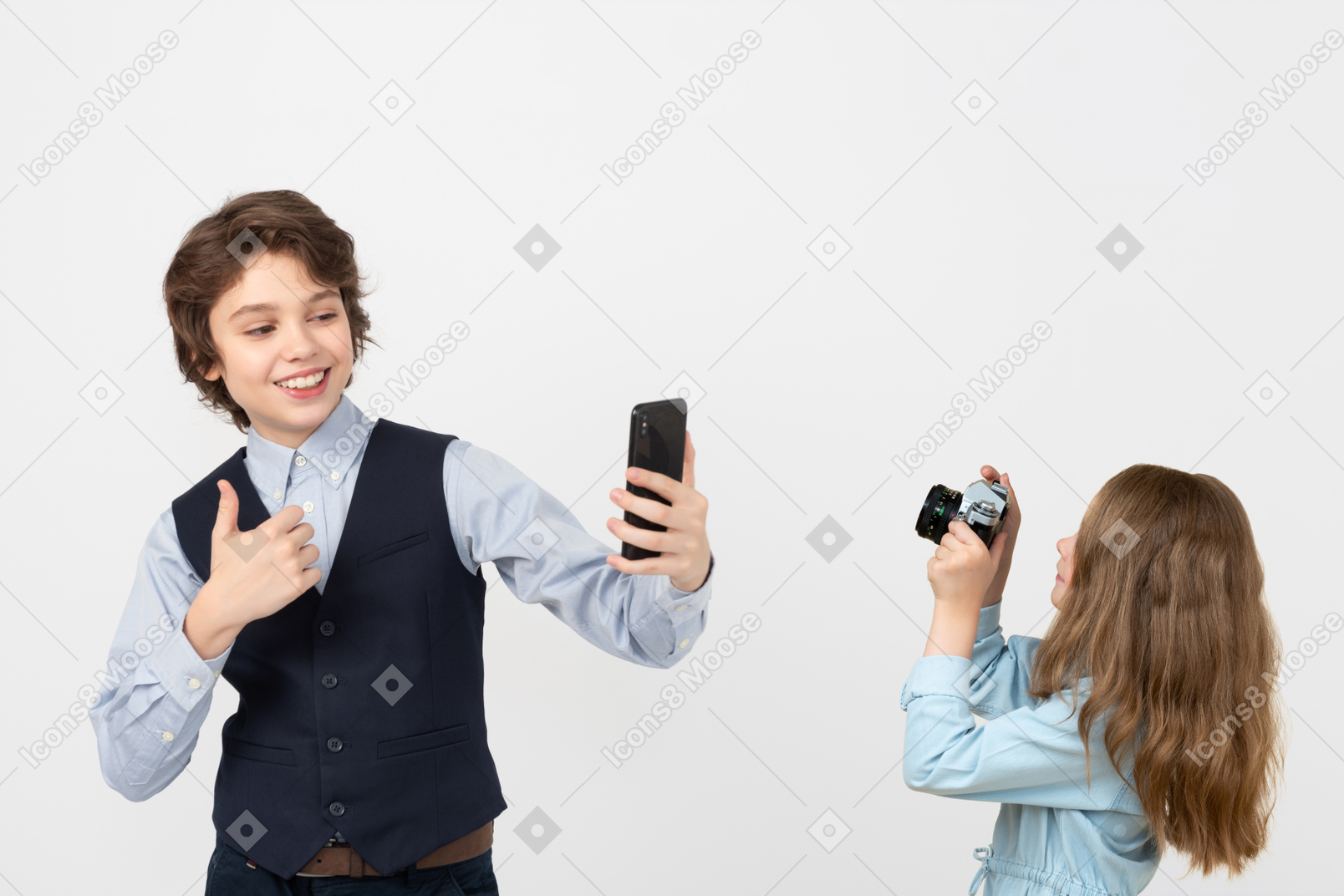 Children nowadays using gadgets