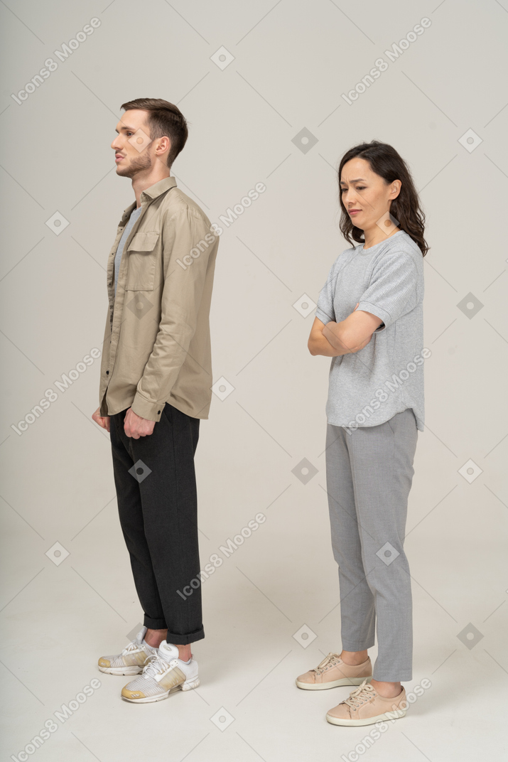 Disgusted young couple