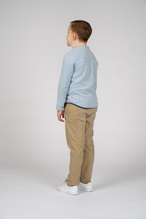 Rear view of boy