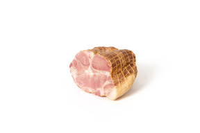 Piece of cooked meat on white background