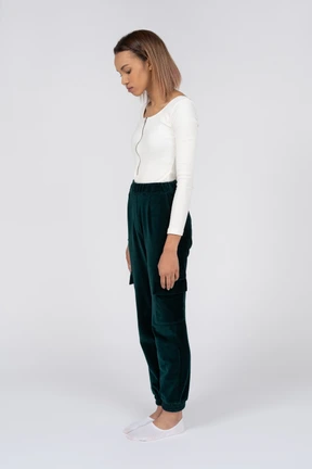 Woman in casual clothes standing