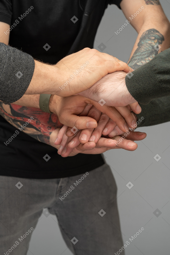 Hands joint together