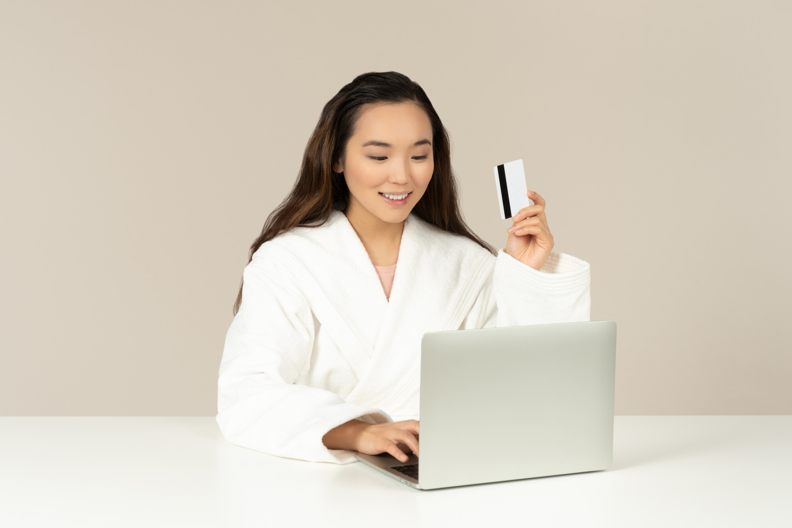 Young asian woman doing online shopping