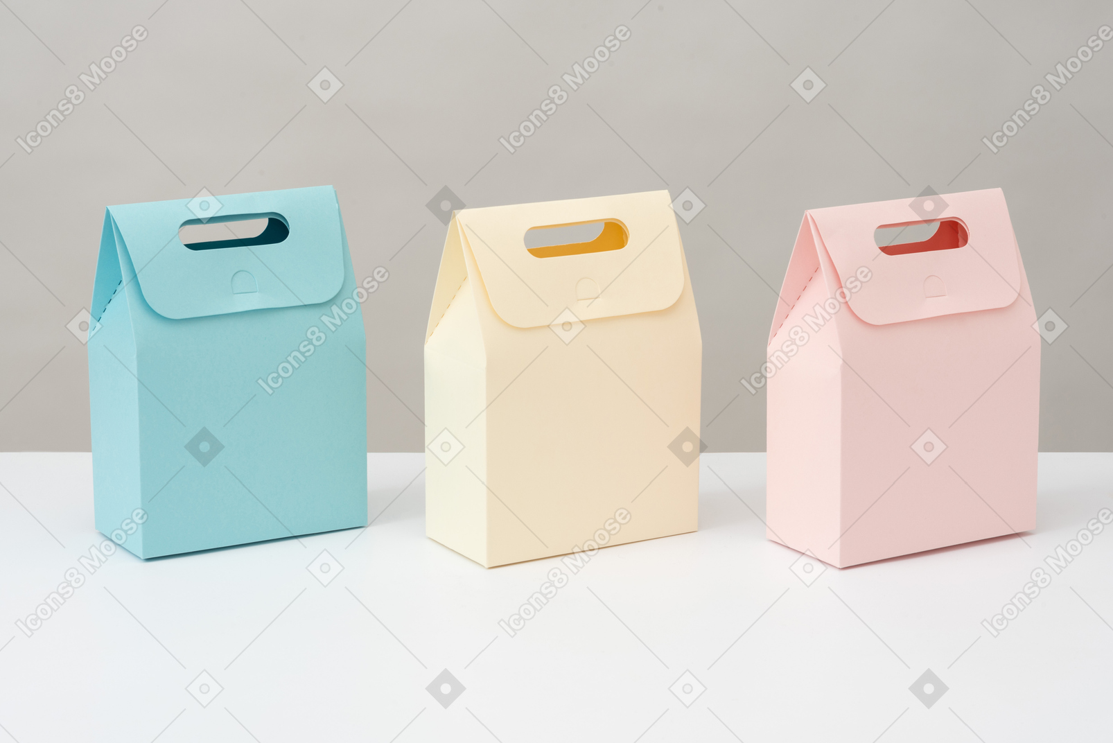 Three paper bags mock ups