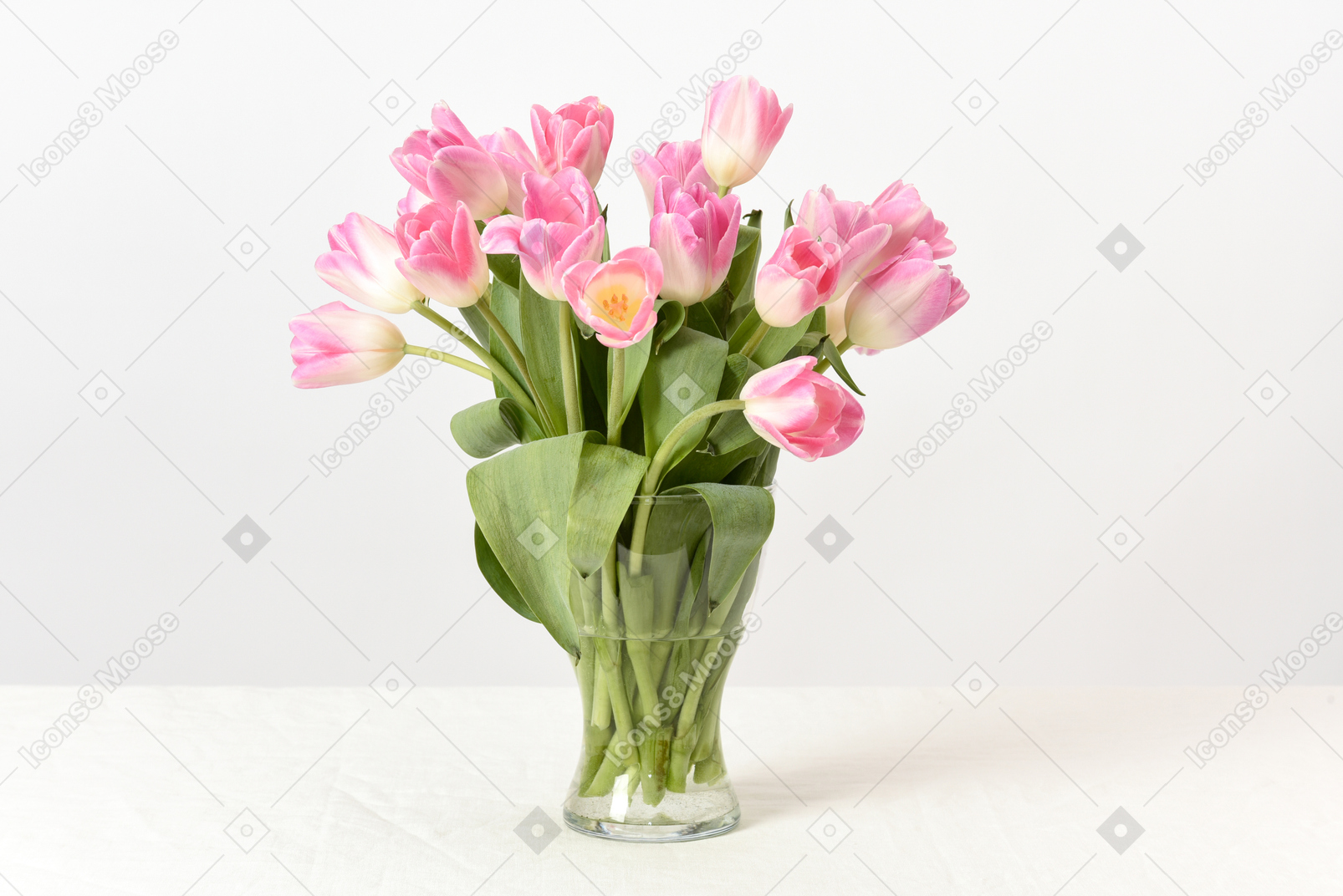 Beautiful pink tulip bouquet