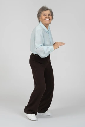 Old lady dancing