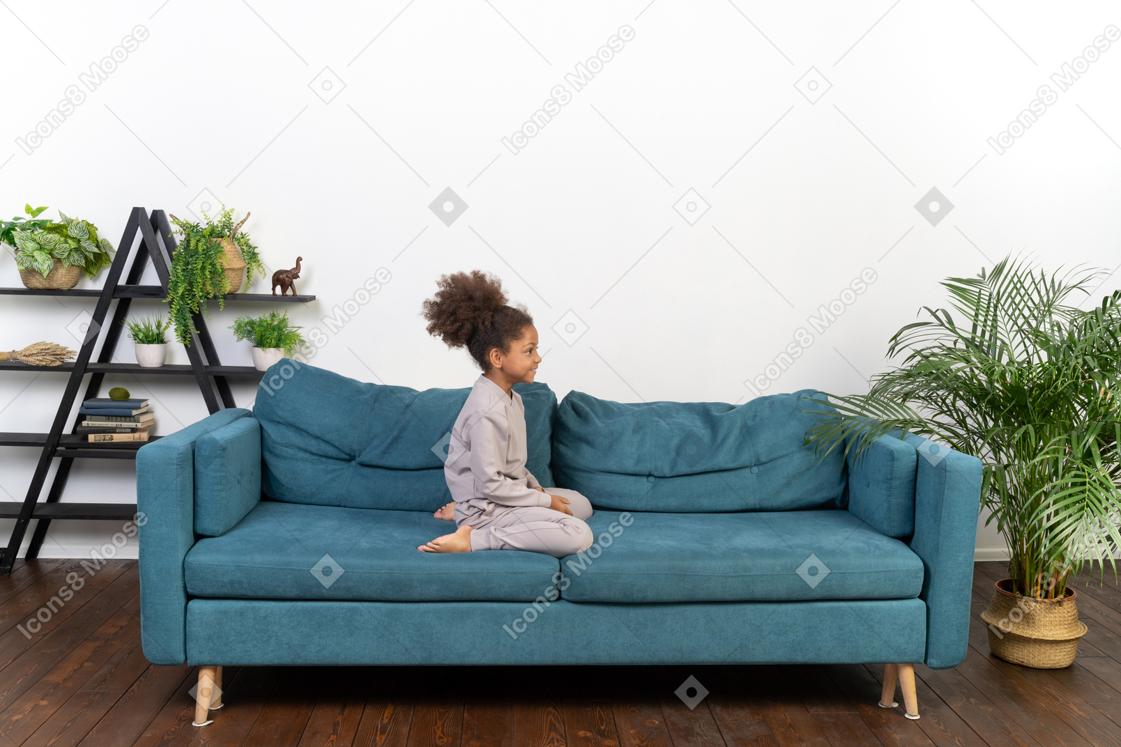 Cute girl on the sofa