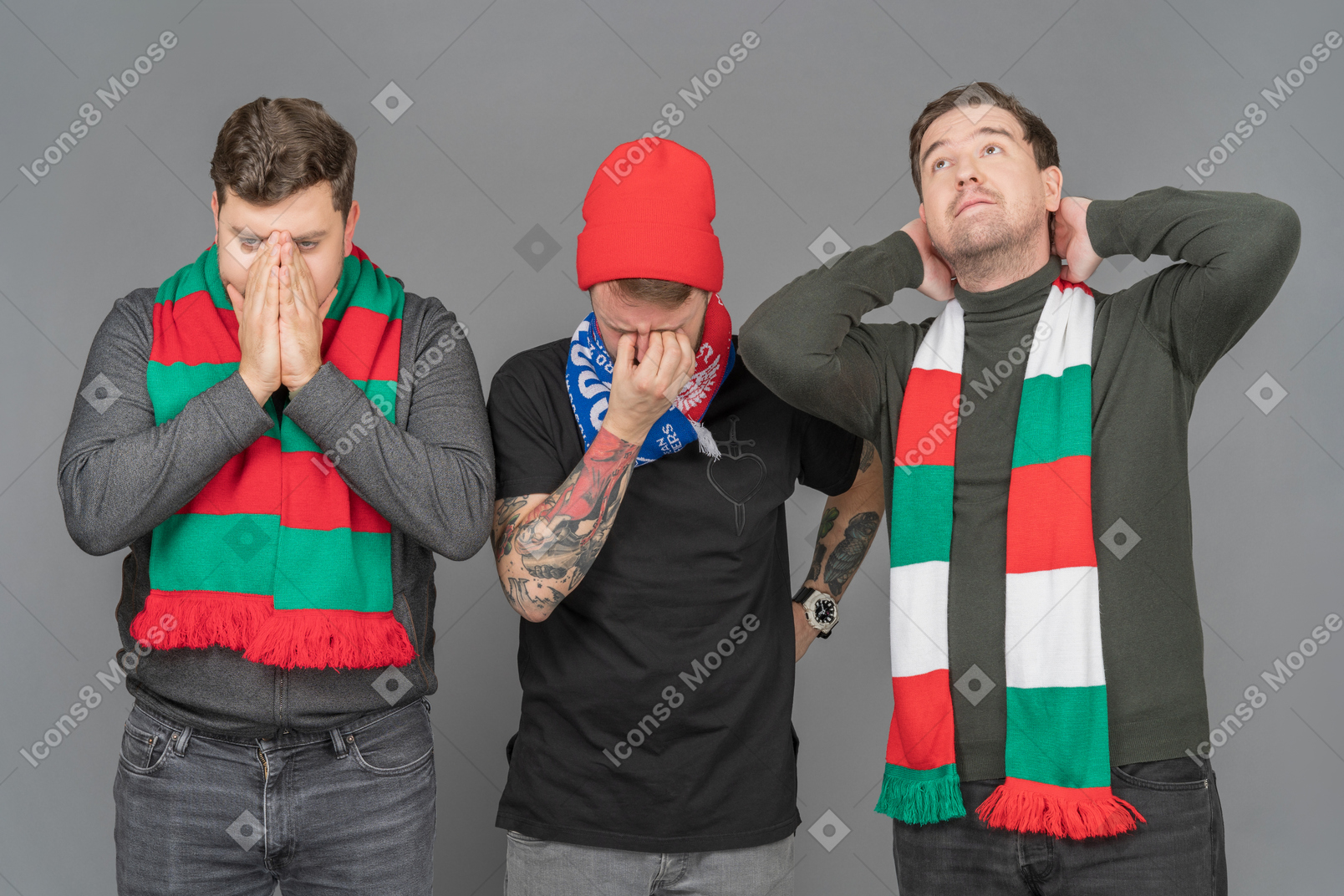 Three fans disappointed their team loses