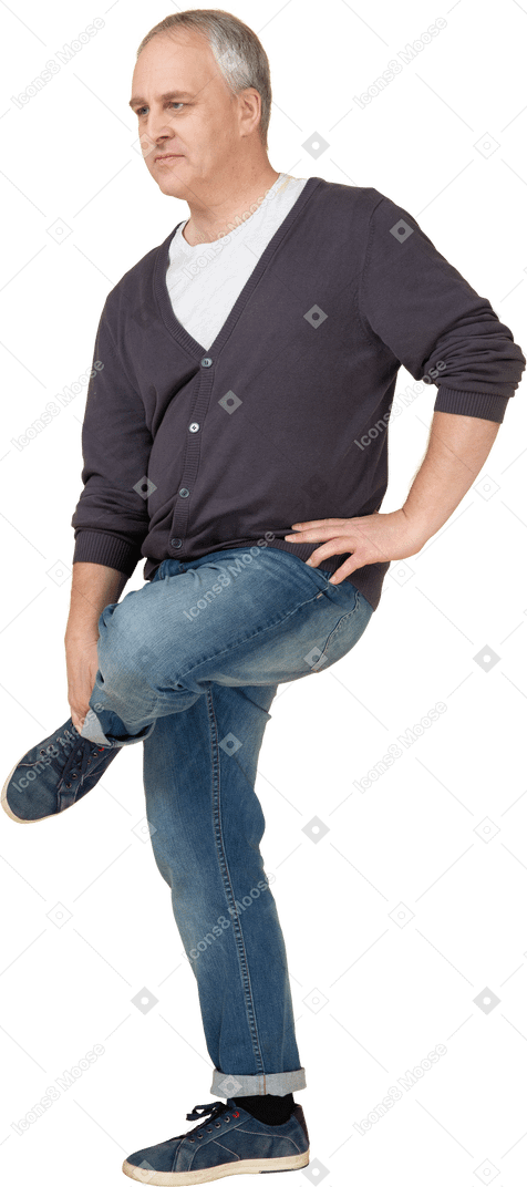 Man in casual clothes posing