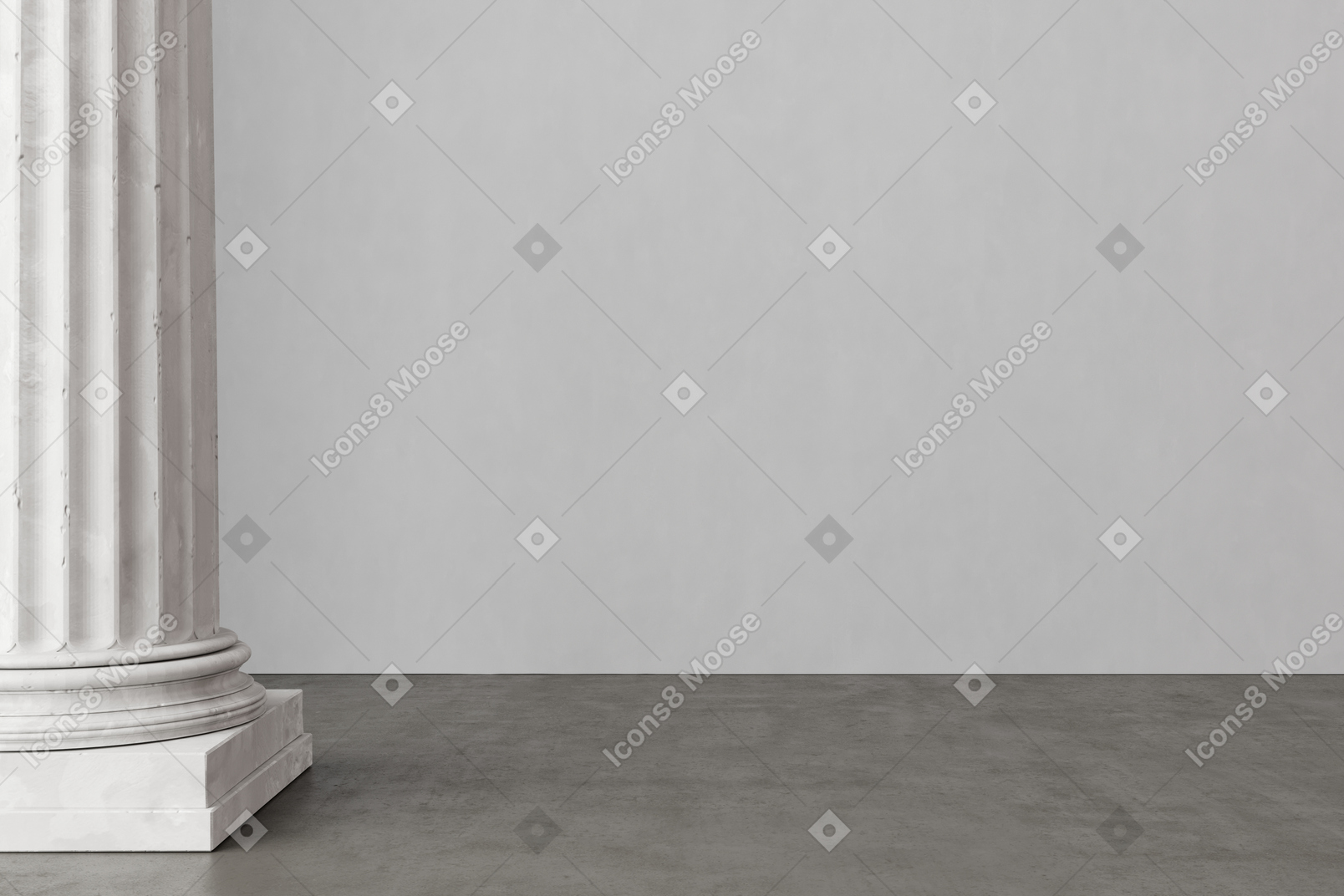 Grey wall and floor background
