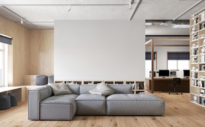 Moderne büroflächen mit lounge-bereich