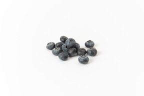 Blueberries on a white background