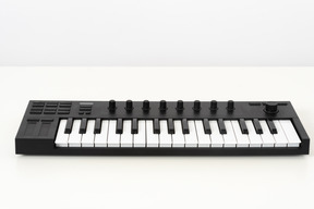 Musical keyboard on a white background