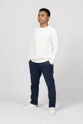 Man in casual clothes standing