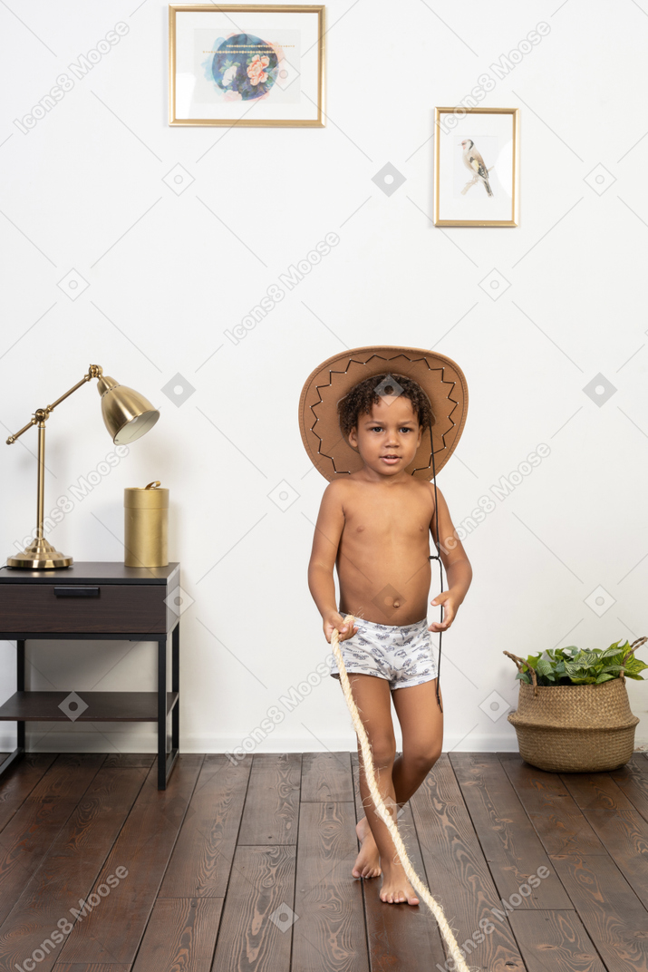 Boy with a rope