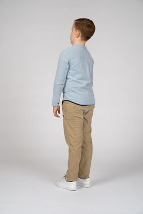 Rear view of boy