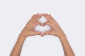 Heart shape made by fingers