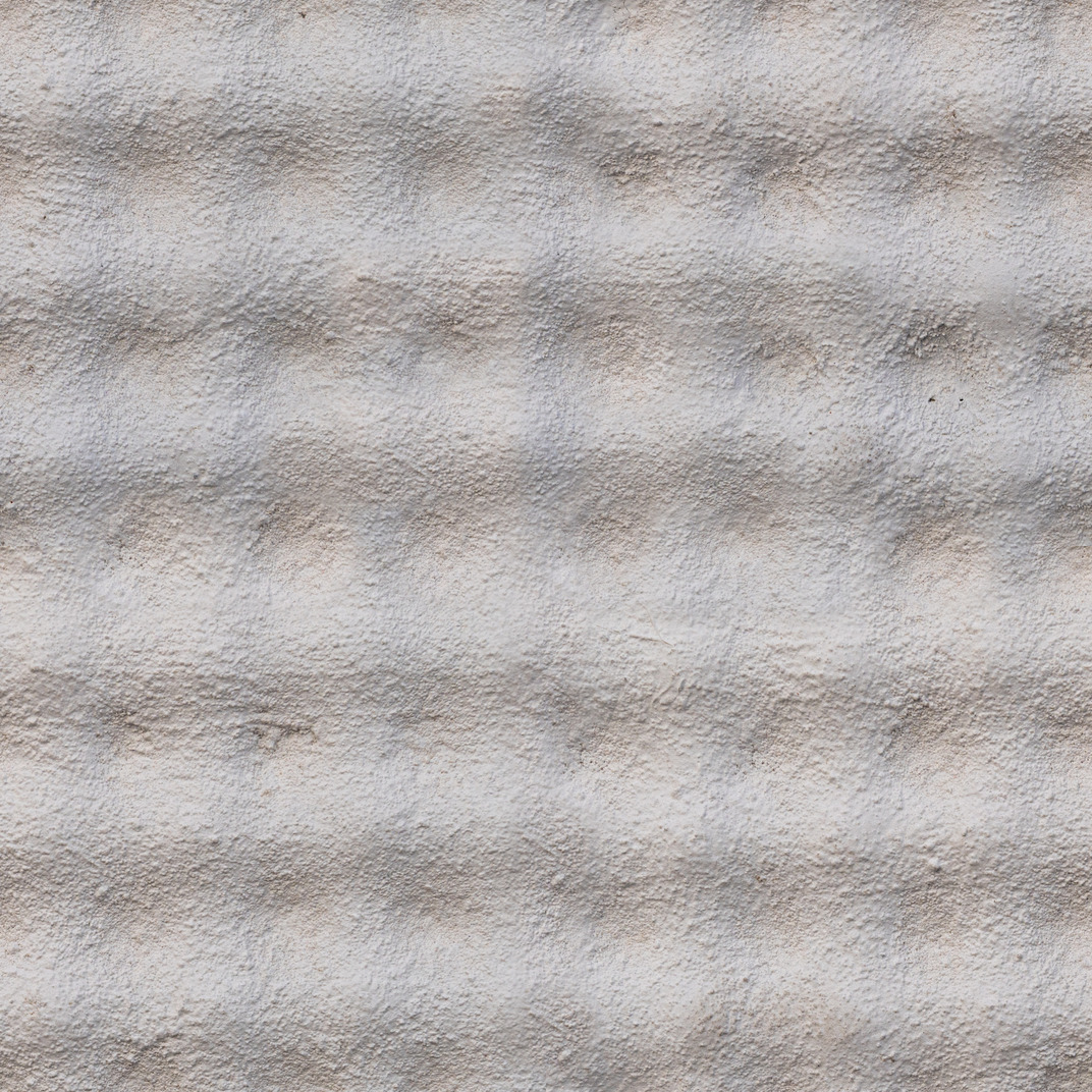 White waved plaster wall