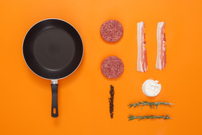 Galette hamburger avant la cuisson