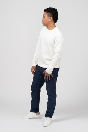 Man in casual clothes standing