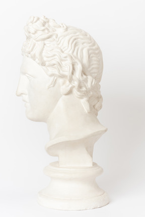 Visage masculin sculpté de profil