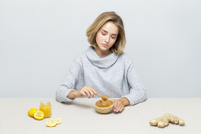 Der herbst ist im begriff, gesund zu bleiben und auf sich aufzupassen