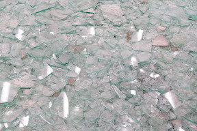 Pieces of a broken glass