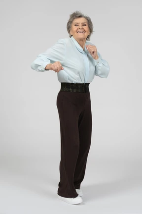Old lady dancing