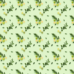 Fruit mix over green background