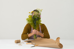 Arrangement de fleurs séchées