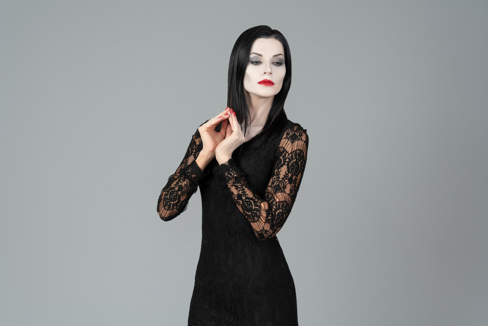 Morticia is thinking about a plan