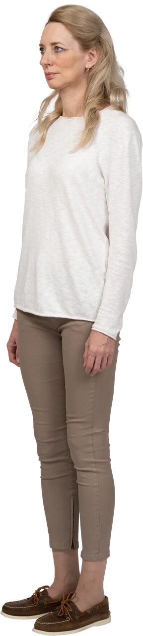 Woman in casual clothes standing