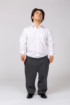 Man looking up