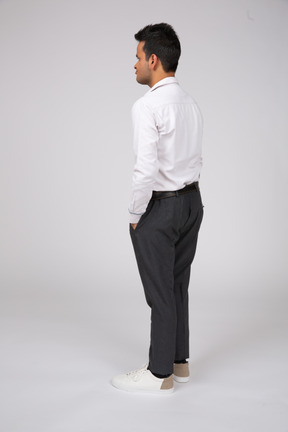 Back view of a man in office clothes