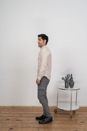 Man in shirt standing