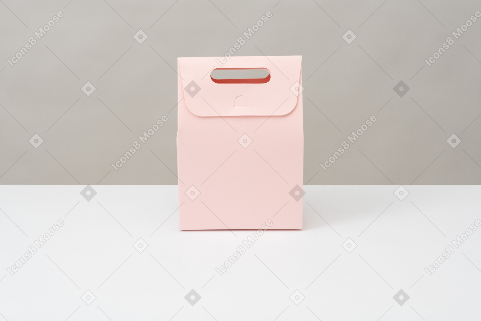 Pink paper bag mock up